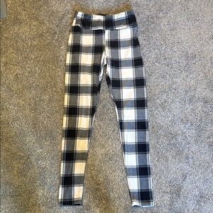 No Boundaries Black and White Plaid Leggings